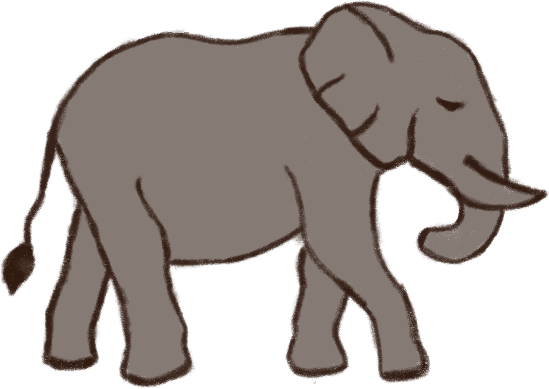 Hand-drawn Sri Lankan Elephant